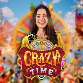 Live Casino logo of Crazy Time from Evolution at Verde Casino